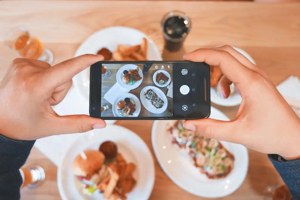 Restaurant social media food photography placeholder